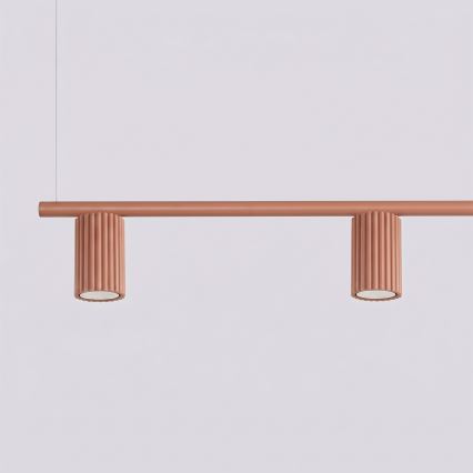 Lampada a sospensione su cavo KARBON 4xGU10/10W/230V arancione