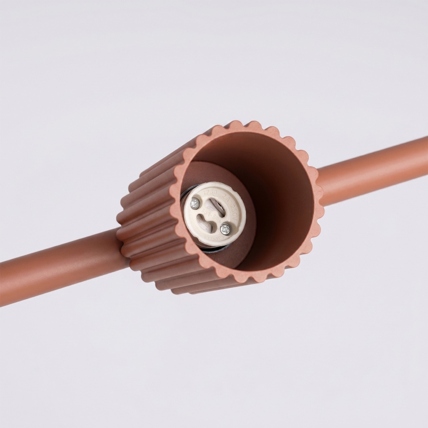 Lampada a sospensione su cavo KARBON 4xGU10/10W/230V arancione