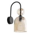 SOPHIA Applique 1xE14/10W/230V nero/smoked beige