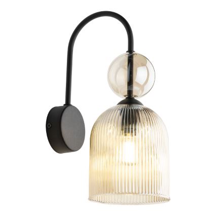 SOPHIA Applique 1xE14/10W/230V nero/smoked beige