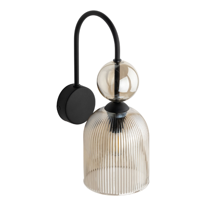 SOPHIA Applique 1xE14/10W/230V nero/smoked beige
