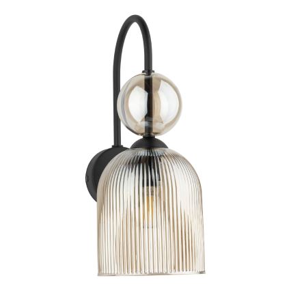 SOPHIA Applique 1xE14/10W/230V nero/smoked beige