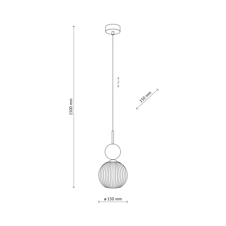 SOPHIA lampada a sospensione con cavo 1xE14/10W/230V nero/verde/beige fumé