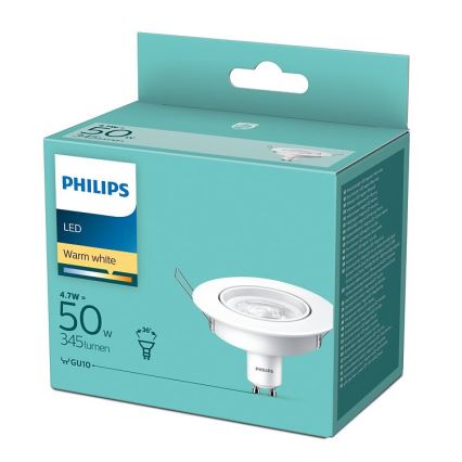 Sorgente spot LED Philips GU10/4,7W/230V 2700K