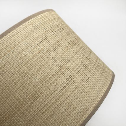 Sospensione a cavo AIDA 2xE27/15W/230V Ø 35 cm rovere/raffia