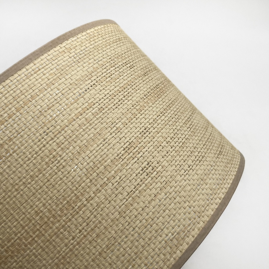Sospensione a cavo AIDA 2xE27/15W/230V Ø 35 cm rovere/raffia