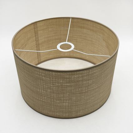 Sospensione a cavo AIDA 2xE27/15W/230V Ø 35 cm rovere/raffia