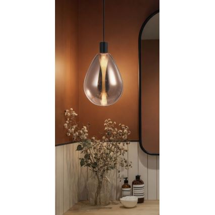 Sospensione a cavo DENSO 1xG9/5W/230V Ø 20 cm rame/nero