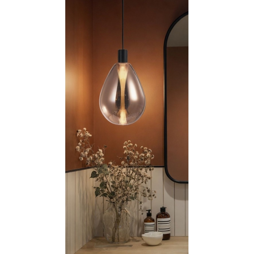 Sospensione a cavo DENSO 1xG9/5W/230V Ø 20 cm rame/nero