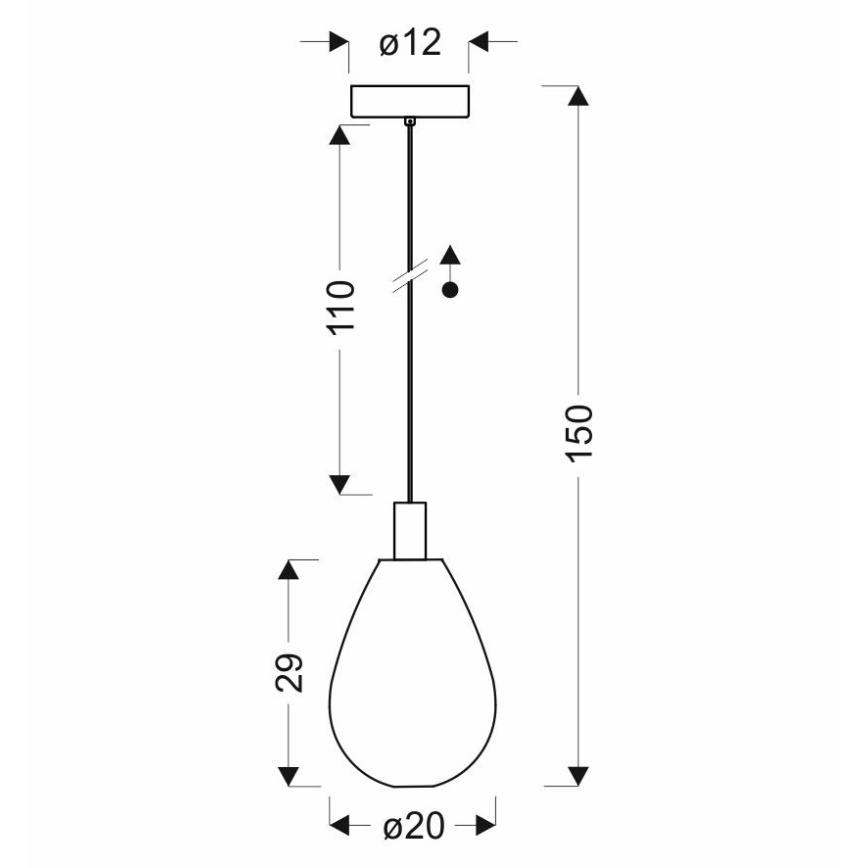 Sospensione a cavo DENSO 1xG9/5W/230V Ø 20 cm rame/nero