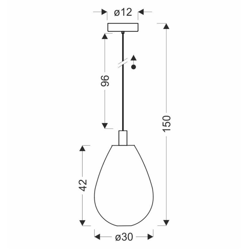 Sospensione a cavo DENSO 1xGU10/10W/230V Ø 30 cm nero cromato