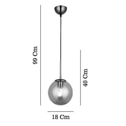 Sospensione a cavo POLINO 1xE27/40W/230V bronzo