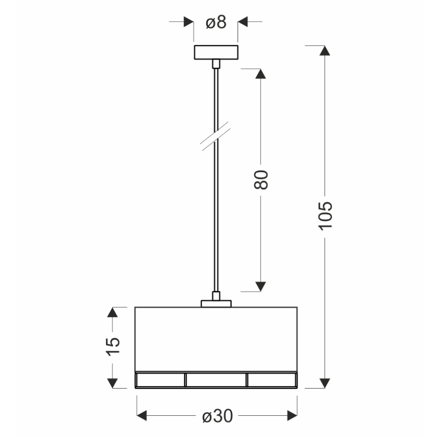 Sospensione ARDI 1xE27/40W/230V nera/marrone