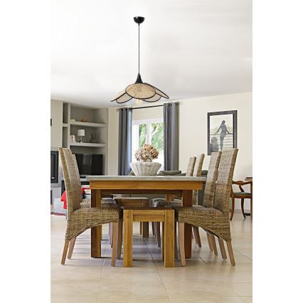 Sospensione FUME 1xE27/40W/230V diametro 45 cm nero/beige