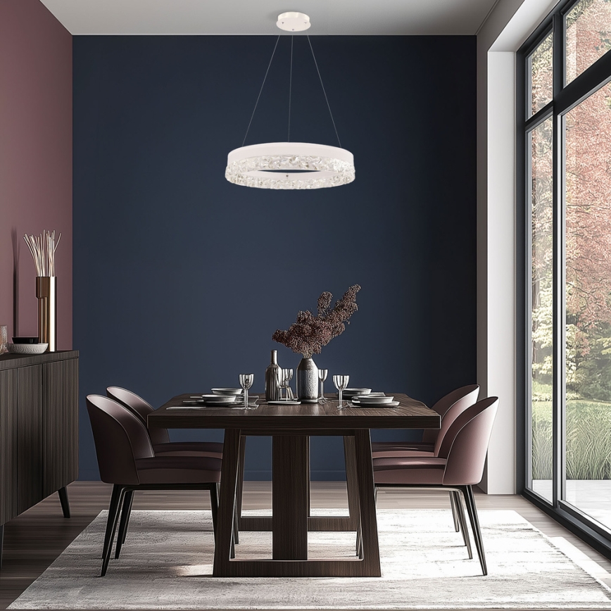 Sospensione LED FROZI LED/32W/230V diametro 50 cm bianco