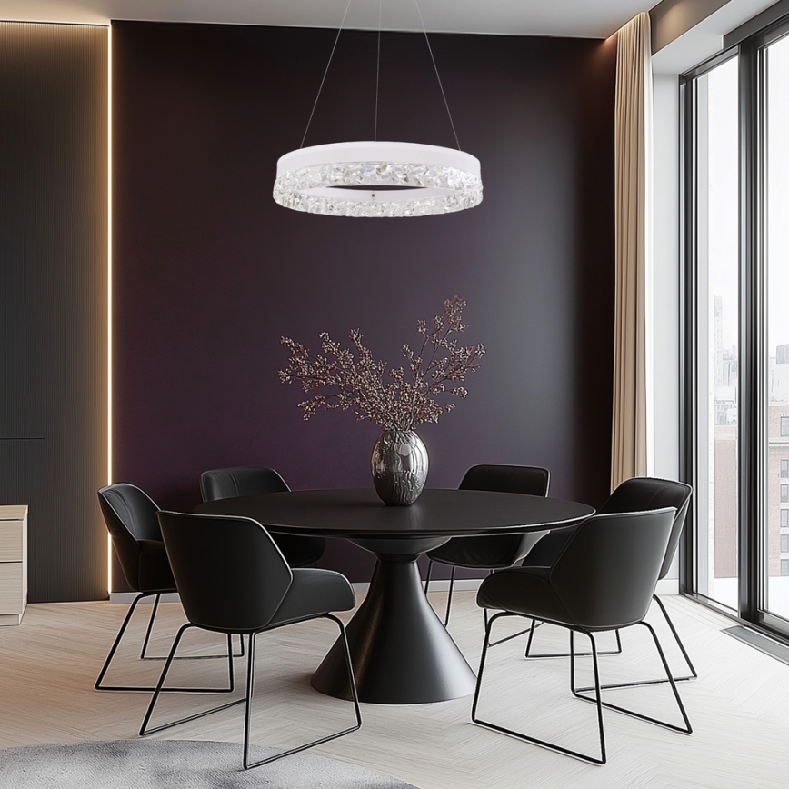 Sospensione LED FROZI LED/32W/230V diametro 50 cm bianco