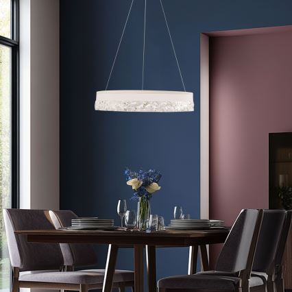 Sospensione LED FROZI LED/32W/230V diametro 50 cm bianco