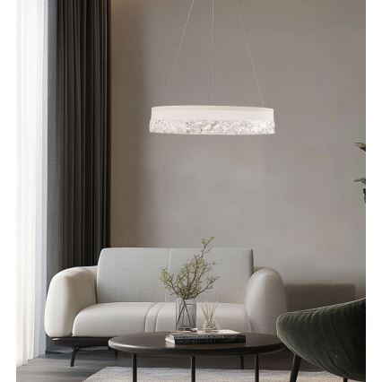 Sospensione LED FROZI LED/32W/230V diametro 50 cm bianco