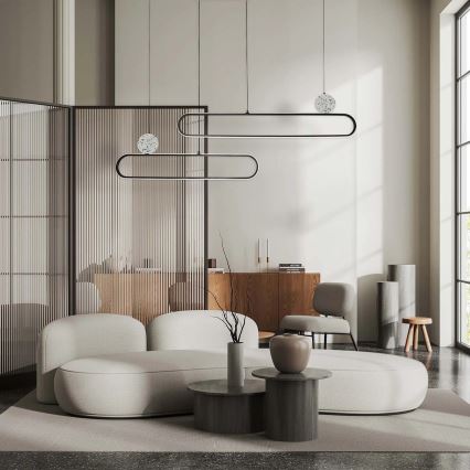 Sospensione LED su cavo FLORENTYNA LED/48W/230V 4000K nero/bianco