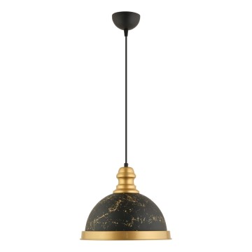 Sospensione MONZA 1xE27/40W/230V Ø 29 cm nera/bronzo