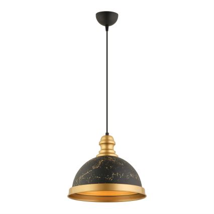 Sospensione MONZA 1xE27/40W/230V Ø 29 cm nera/bronzo