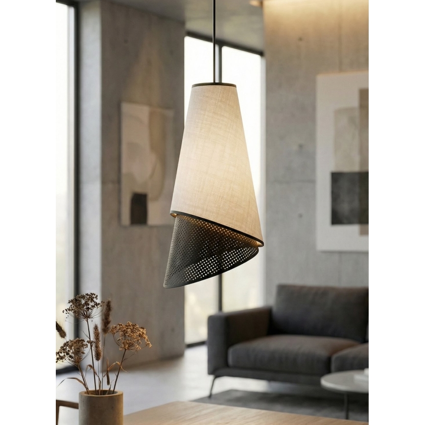 Sospensione su cavo MODA 1xE27/15W/230V grigio/nero