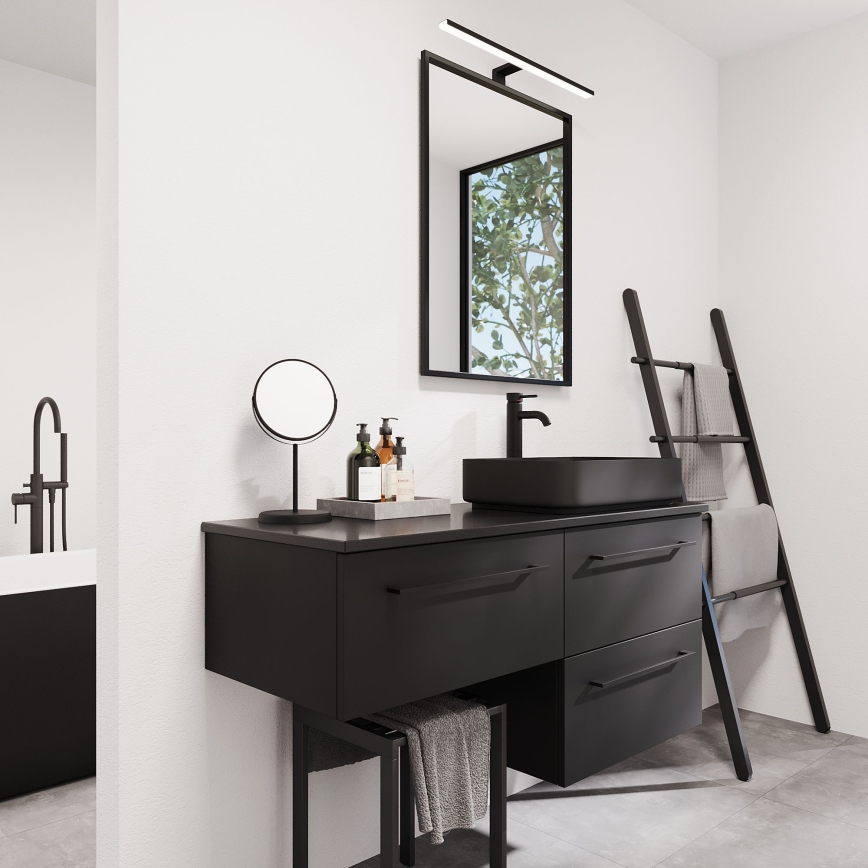 Specchio da bagno BORGSTED 60x80 cm nero