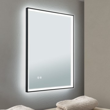 Specchio da bagno riscaldato a parete con retroilluminazione LED FRAME/48W/230V 3000/4000/6000K 60x45 cm IP44