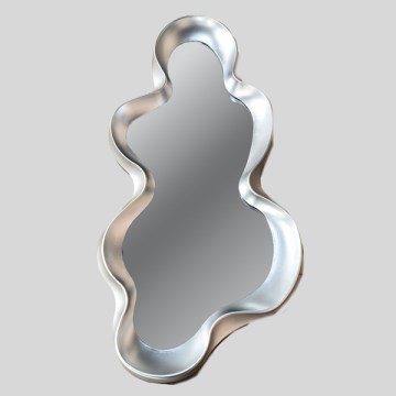 Specchio da parete 100x50 cm argento