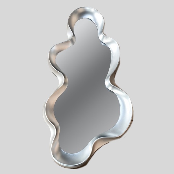 Specchio da parete 100x50 cm argento