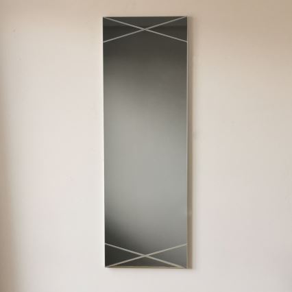 Specchio da parete 105x35 cm argento