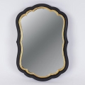 Specchio da parete 34,5x23,2 cm nero/oro