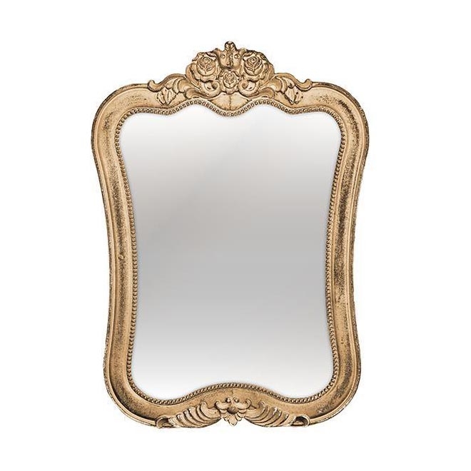 Specchio da parete 49x69 cm oro