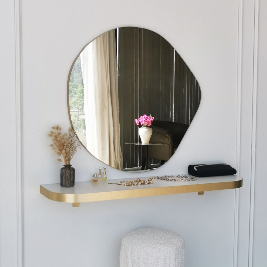 Specchio da parete ASSO 70x67 cm oro