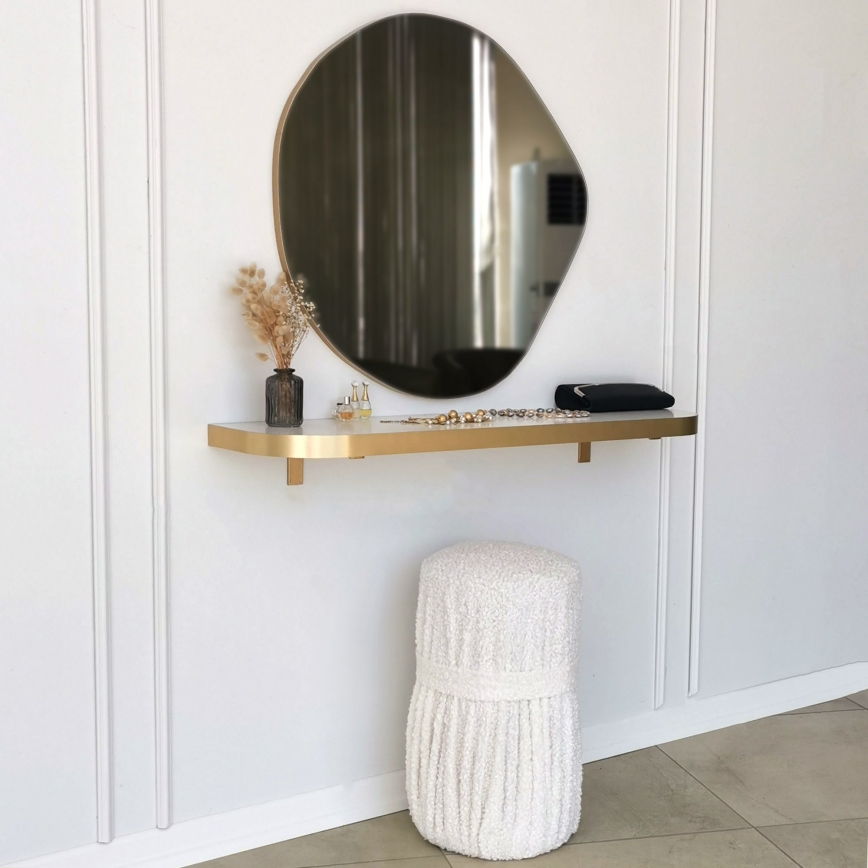 Specchio da parete ASSO 70x67 cm oro