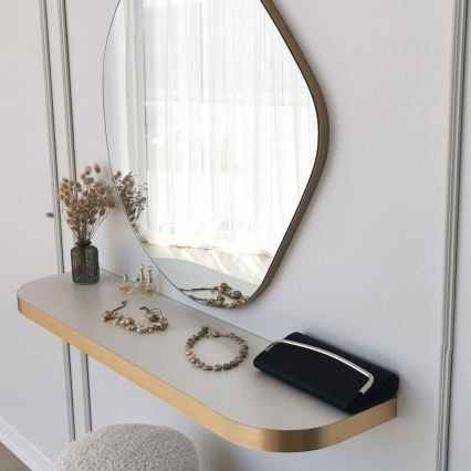 Specchio da parete ASSO 70x67 cm oro