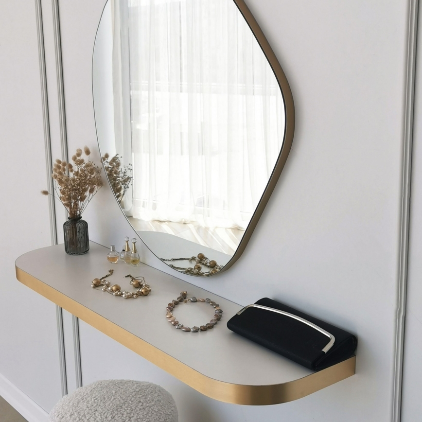 Specchio da parete ASSO 70x67 cm oro