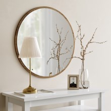 Specchio da parete AYNA d. 60 cm marrone