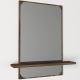 Specchio da parete con mensola EKOL 70x45 cm marrone