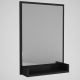 Specchio da parete con ripiano COSTA 75x45 cm nero