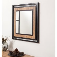 Specchio da parete COSMO 70x70 cm marrone/nero