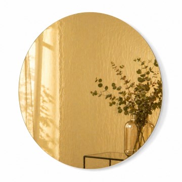 Specchio da parete HOUSEVITAMIN Ø 30 cm, finitura oro
