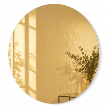 Specchio da parete HOUSEVITAMIN Ø 80 cm dorato