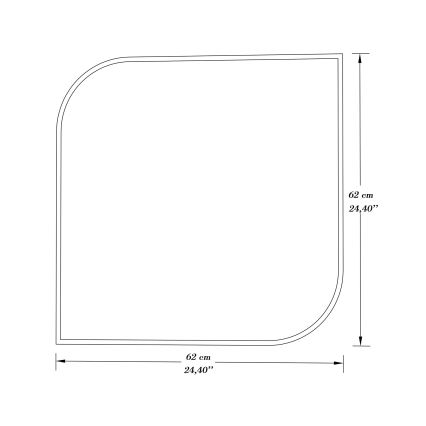 Specchio da parete KAPPA 62x62 cm bianco