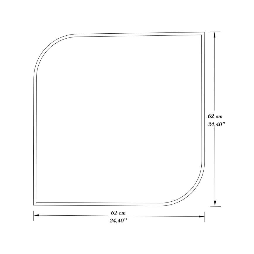 Specchio da parete KAPPA 62x62 cm bianco
