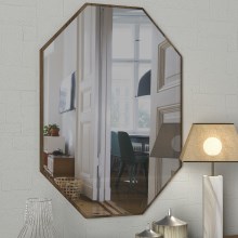 Specchio da parete LOST 70x45 cm marrone