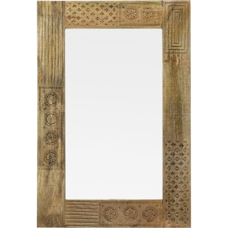 Specchio da parete MANU 90x60 cm legno solido/mango