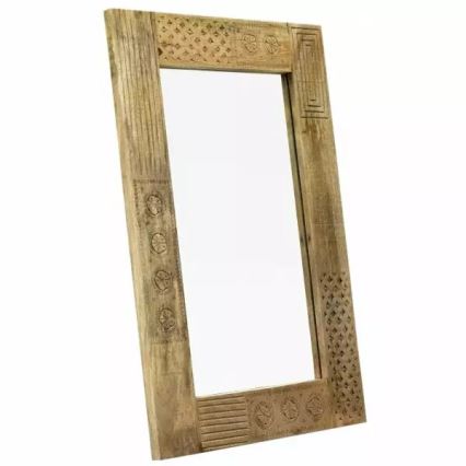 Specchio da parete MANU 90x60 cm legno solido/mango