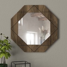 Specchio da parete PABLO 45x45 cm marrone