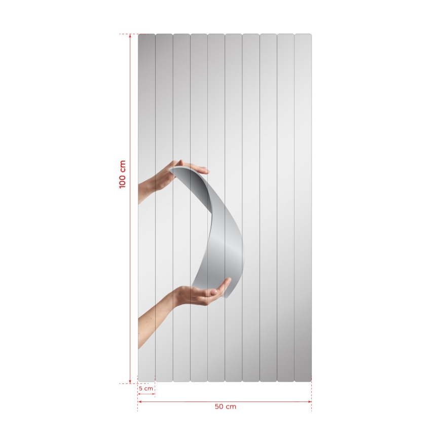 Specchio da parete RECTANGULAR 100x50 cm - 10 parts